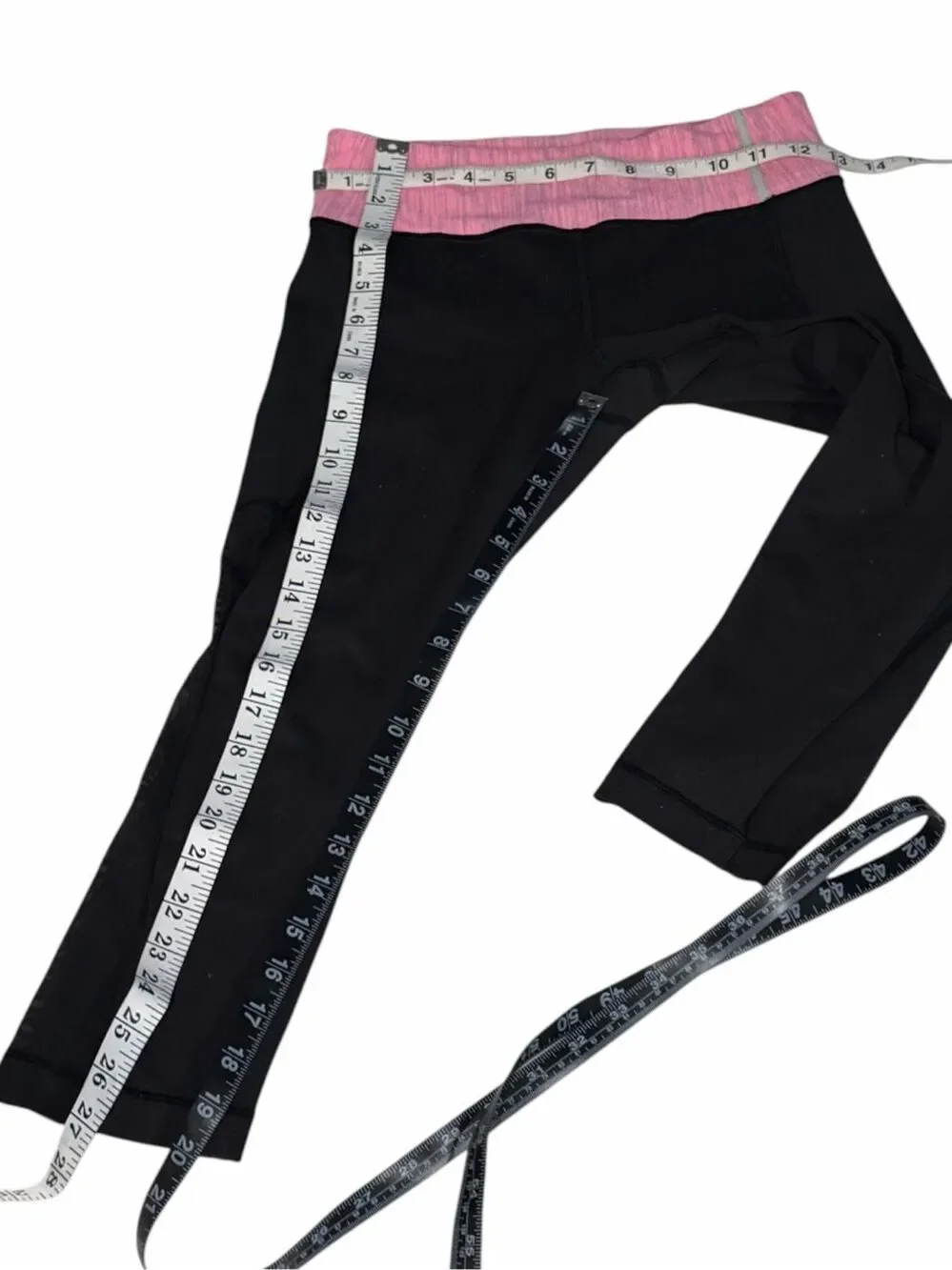 LULULEMON Breathe Easy Crop Legging Black Wee Are From Space Neon Pink Opal 4